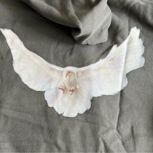 Yeezy Gap Balenciaga Gray Hoodie Oversized Sweatshirt With Dove Men's XXL NEW